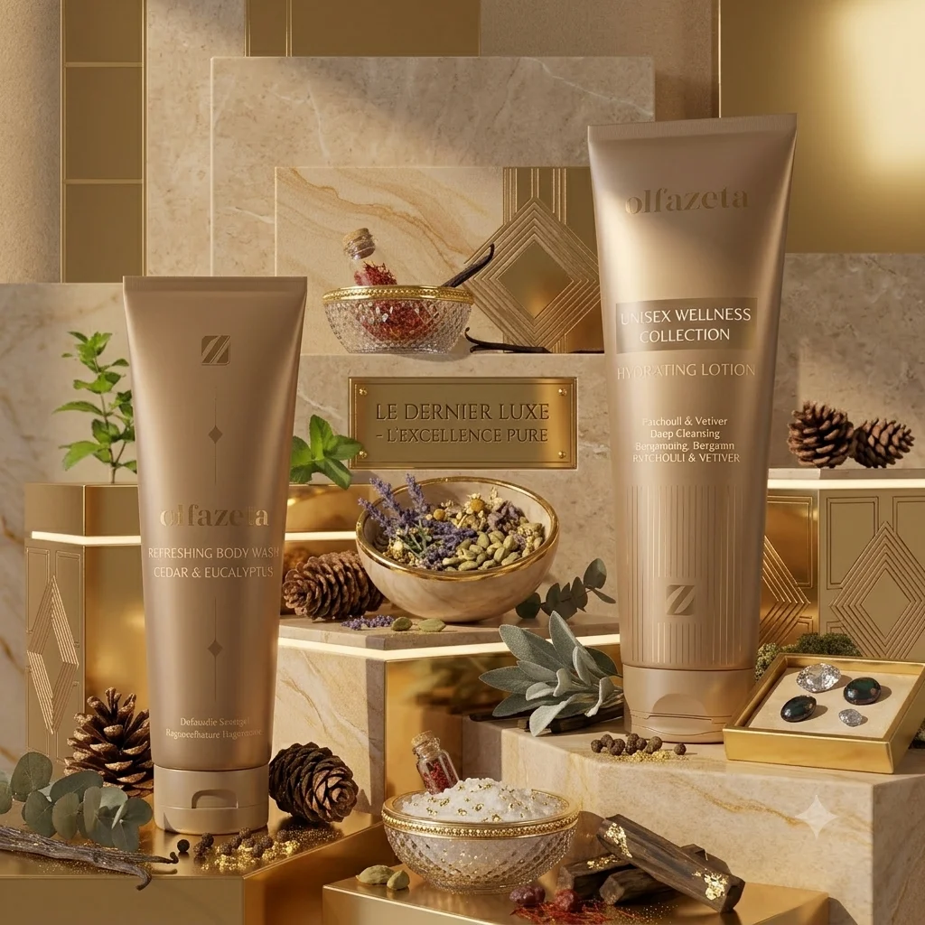 Gel douche Olfazeta associé à un parfum signature
