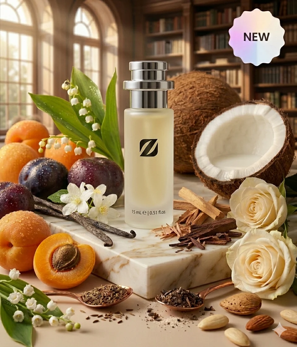 Flacon Olfazeta avec tranches d'agrumes et bergamote — parfums hespéridés