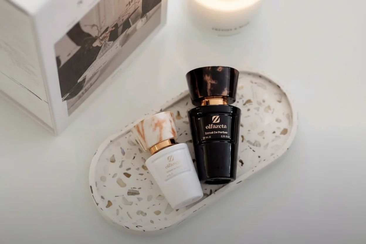 Duo de flacons Olfazeta noir et blanc — parfum mixte