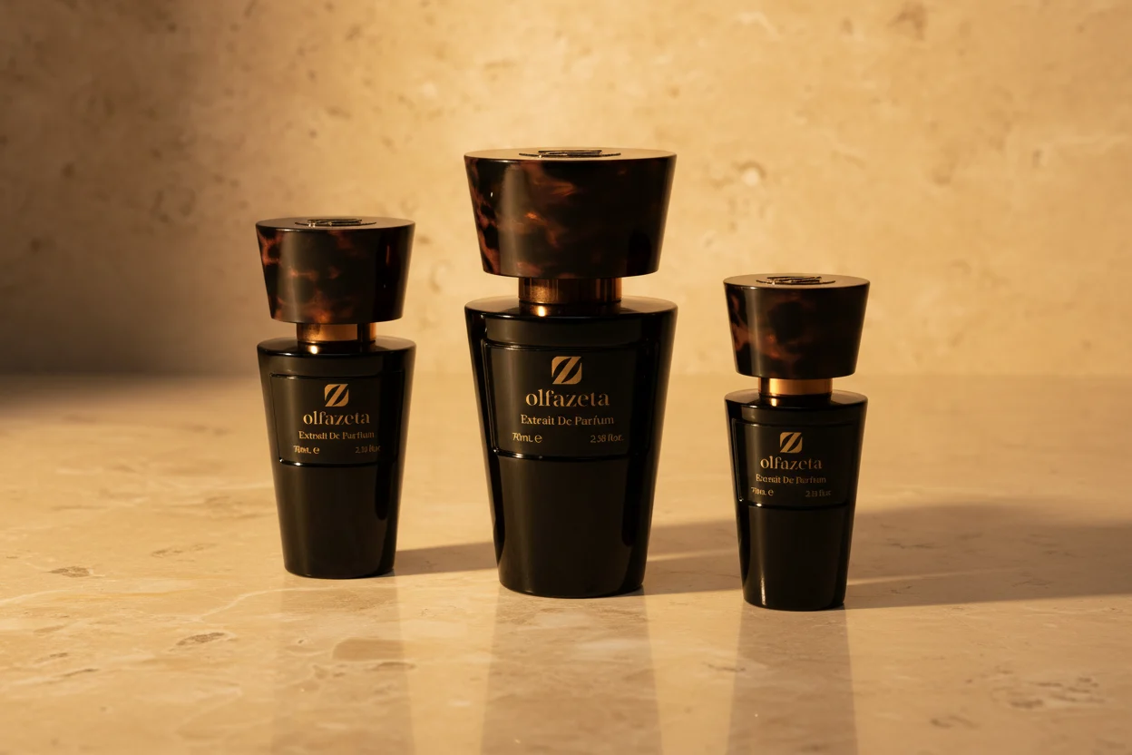 Trois formats de boîtes Olfazeta pour homme — guide des formats