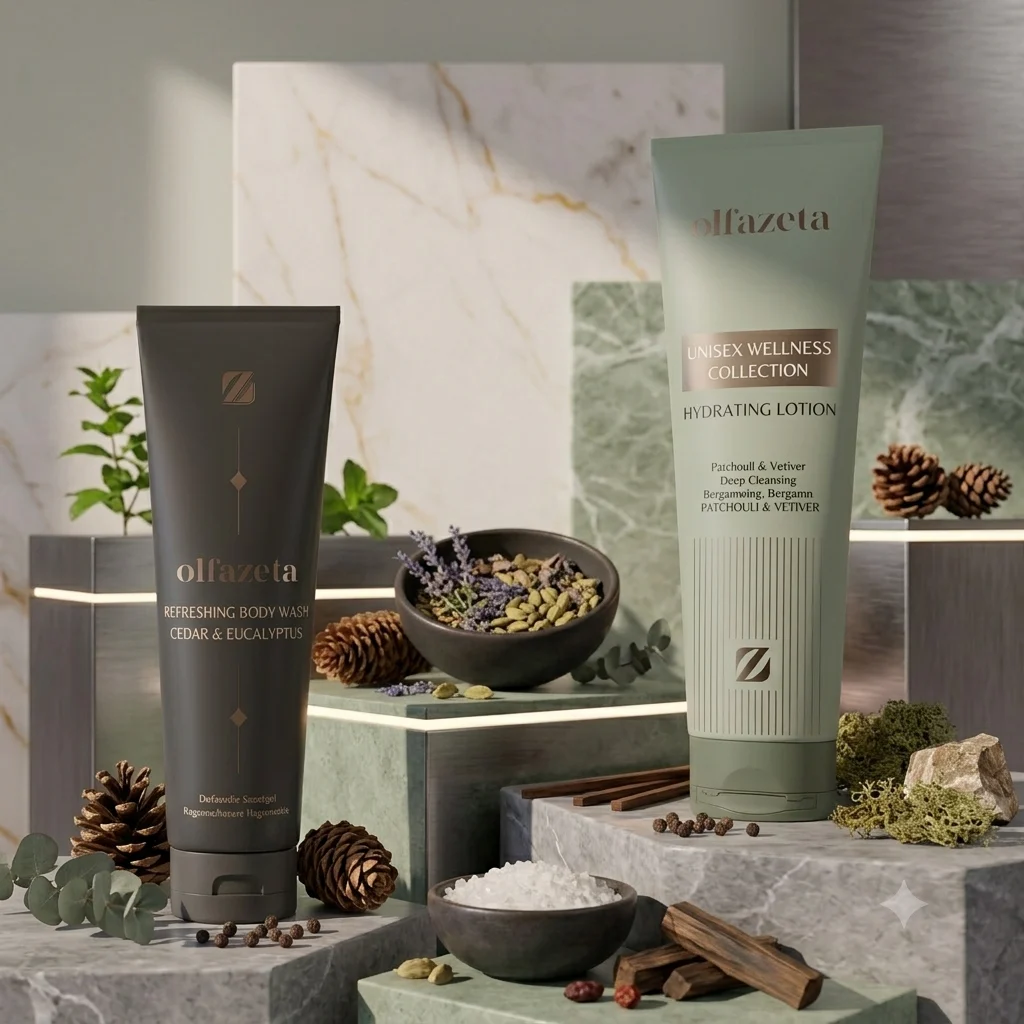 Texture du gel douche parfumé Olfazeta