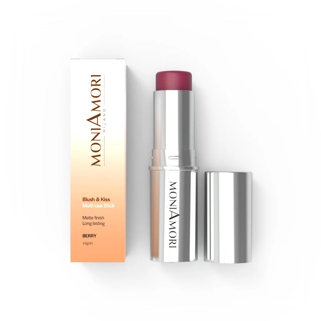 MoniAmori Blush & Kiss — Berry — stick multifonction blush & lèvres