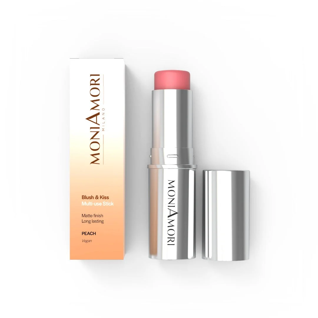 MoniAmori Blush & Kiss — Peach — stick multifonction blush & lèvres